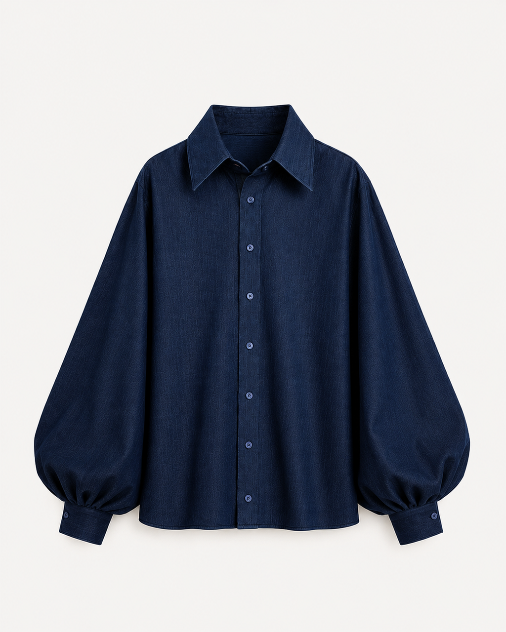 The Balloon Denim Shirt - Blue