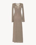 The Lyrelle Dress - Brown Polkadots