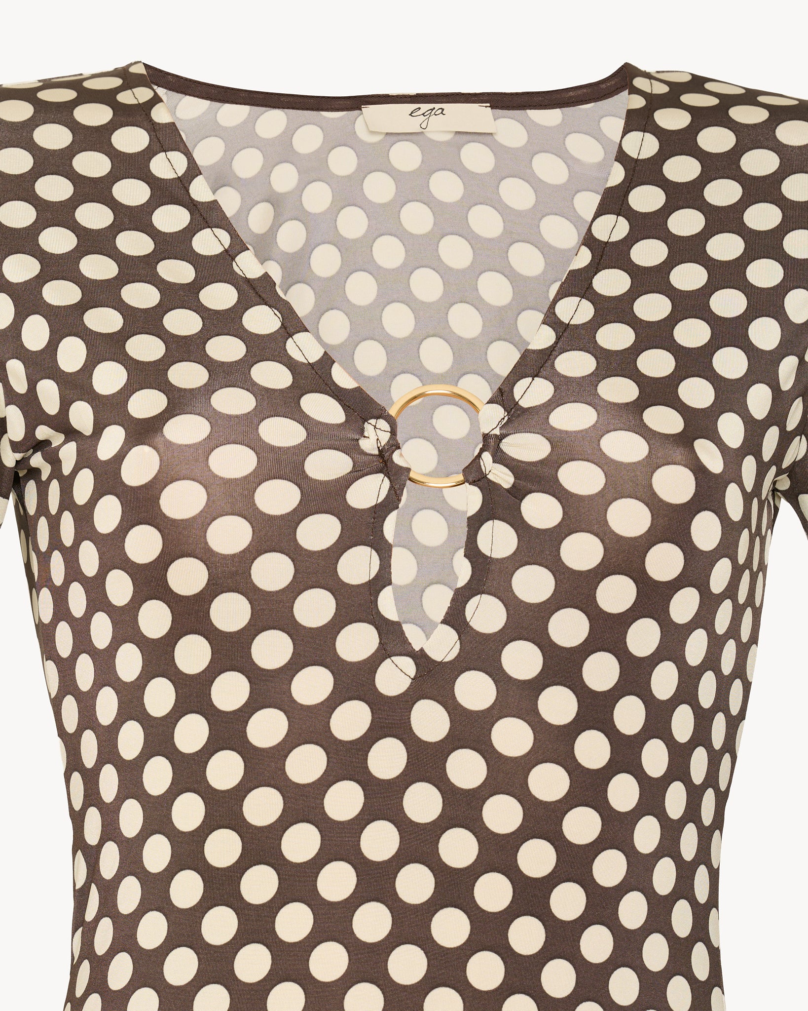 The Lyrelle Dress - Brown Polkadots