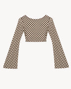 The Long-Sleeve Lyrelle Set - Brown Polkadots