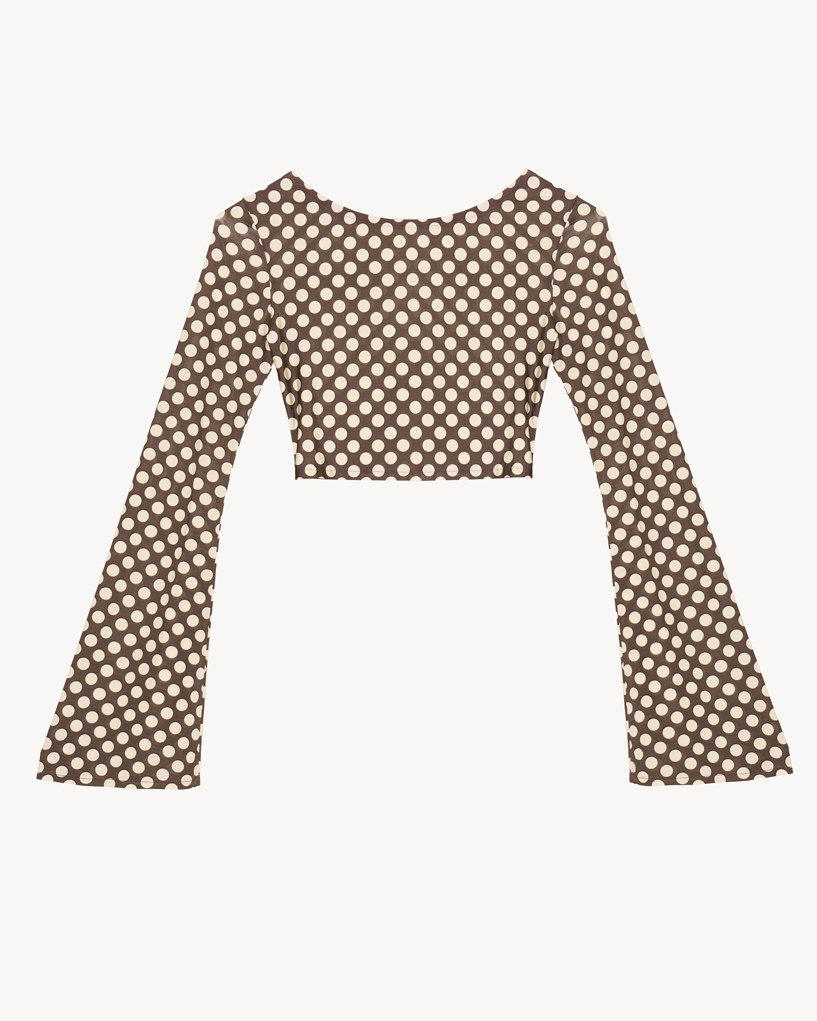 The Long-Sleeve Lyrelle Set - Brown Polkadots