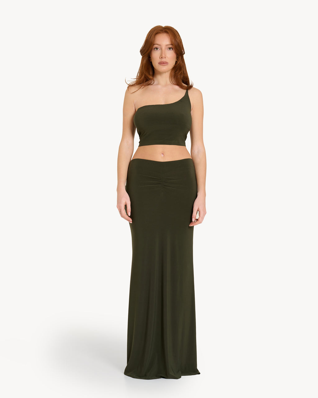 The One-Shoulder Lyrelle Set - Green