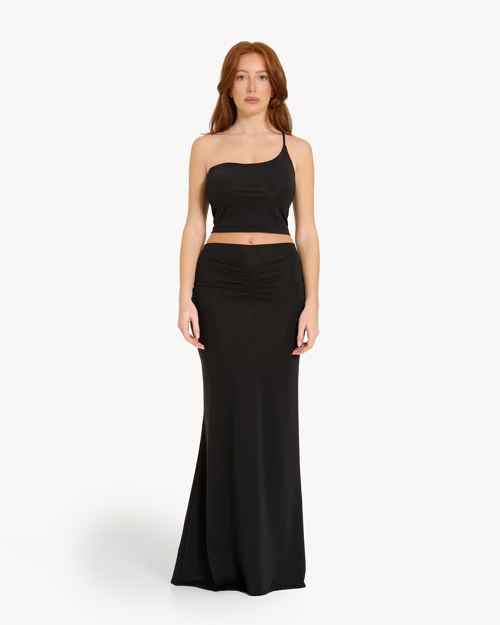 The One-Shoulder Lyrelle Set - Black
