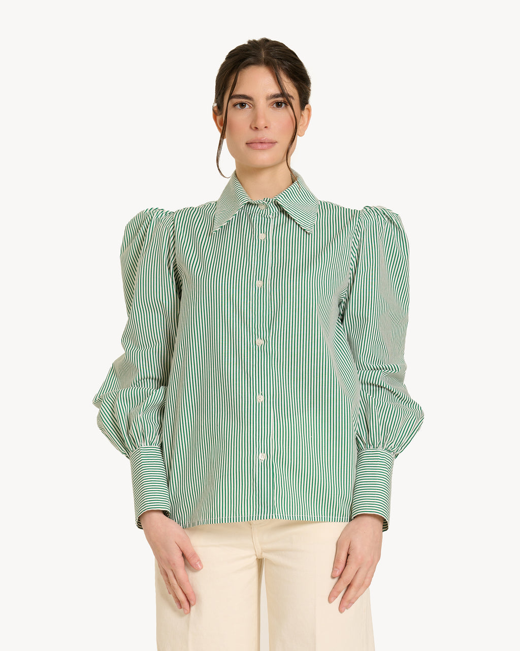 The Classic Shirt - Green Stripe