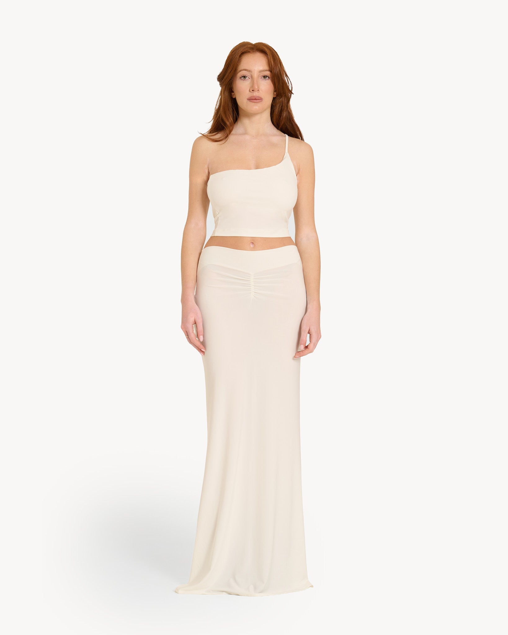 The One-Shoulder Lyrelle Set - White