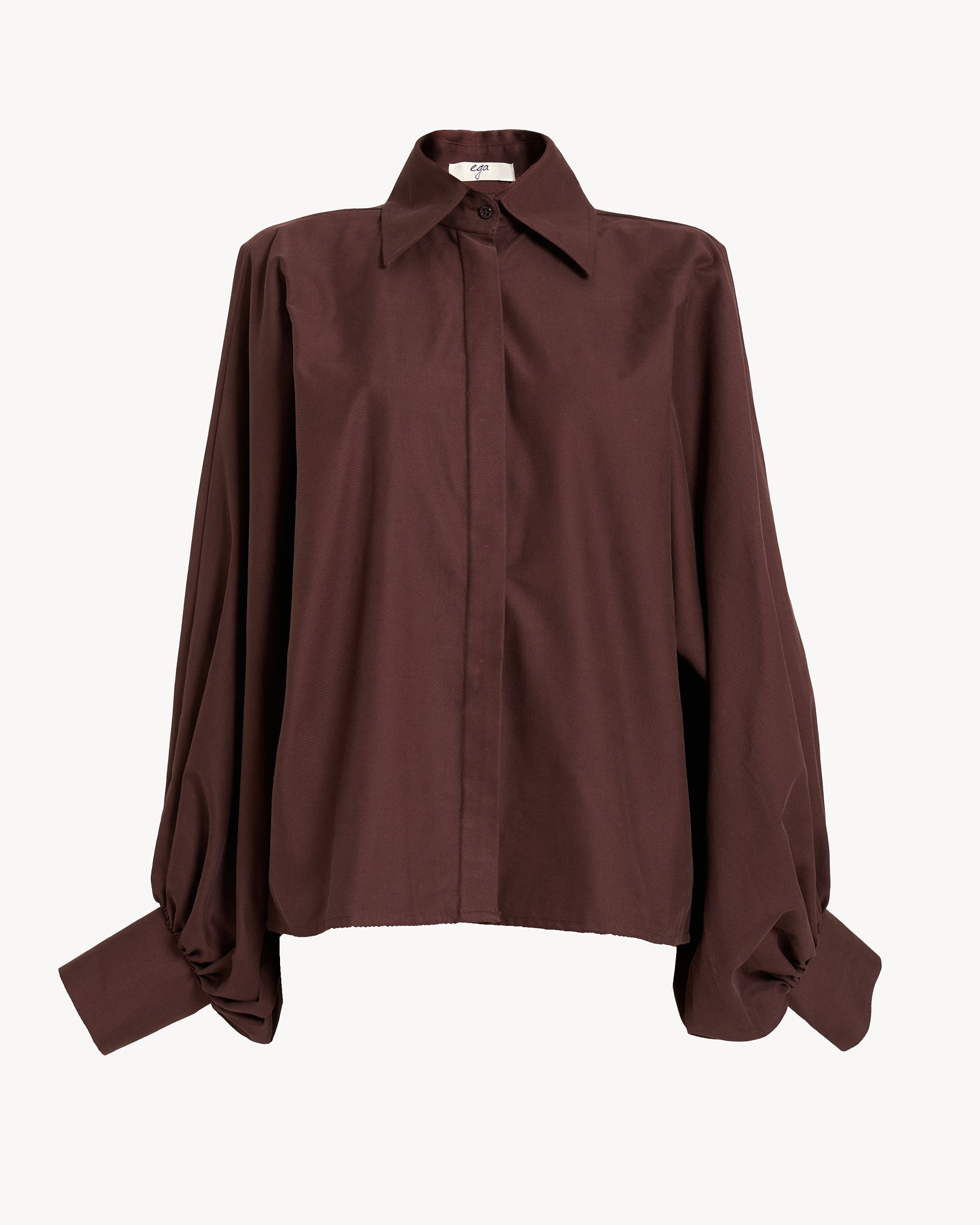 The Denim Balloon Shirt - Brown