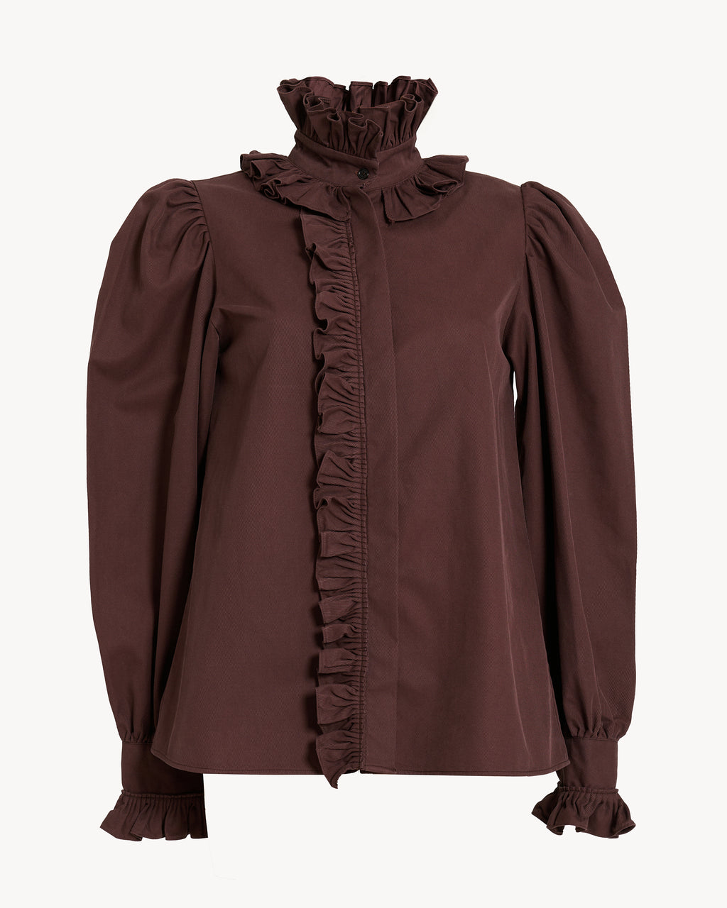 The Volants Denim Shirt - Brown